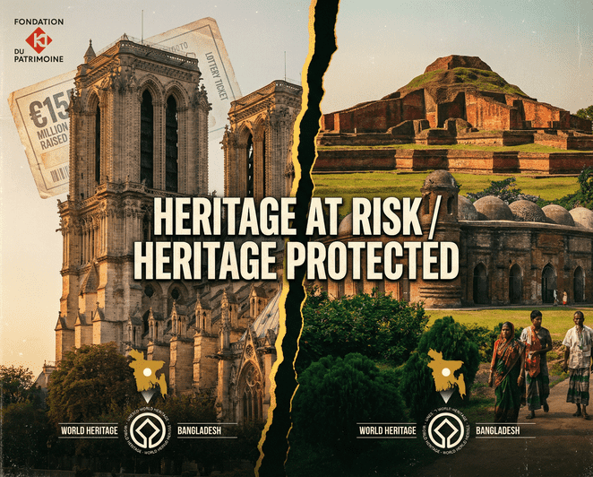 The ruins of Somapura Mahavihara at Paharpur and Bagerhat's Sixty Dome Mosque, Bangladesh's two UNESCO World Heritage Sites facing preservation challenges