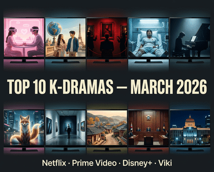 মার্চ ২০২৬-এর শীর্ষ ১০ K-ড্রামা: Boyfriend on Demand, Siren's Kiss, Climax, Can This Love Be Translated সহ Netflix, Prime Video ও Disney Plus-এ।